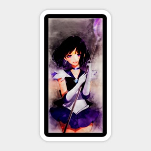 Sailor Saturn Anime Watercolor Sticker